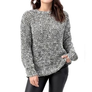 Ann Taylor Mohair Blend Marled Heathered Open Knit Chunky Knit Sweater Medium